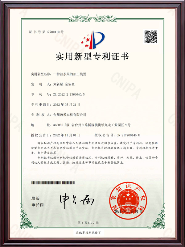 一种油茶果的加工装置